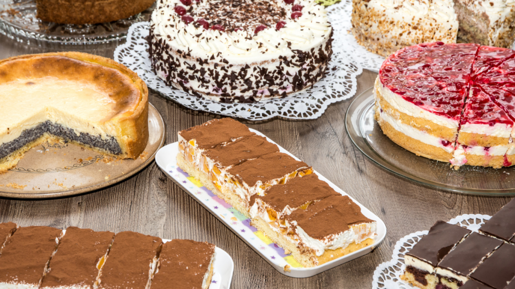 Leckere selbstgemachte Kuchen und Torten
